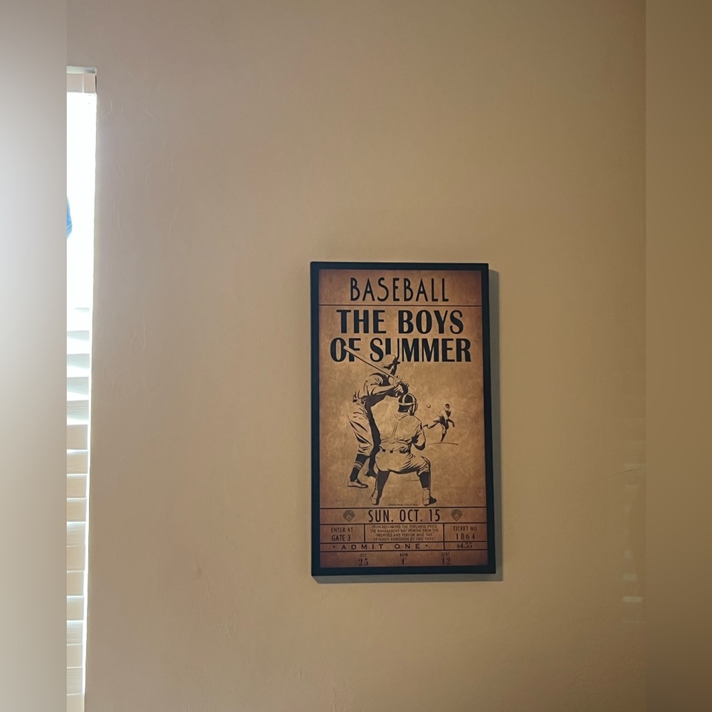 Perfect wall art for a baseball lover